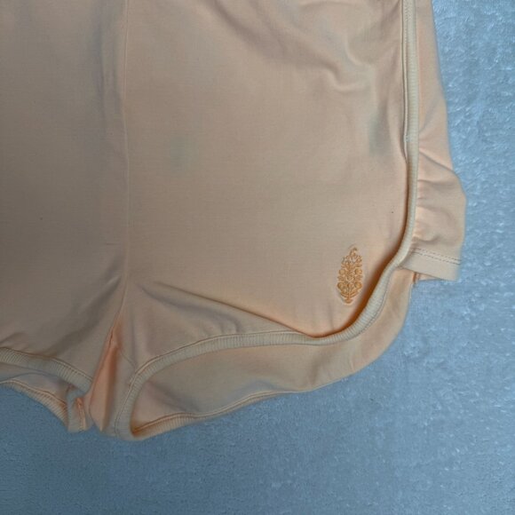Free People Limitless Roll Over Shorts Peach Size Small Cotton Blend Peach - Picture 2 of 9